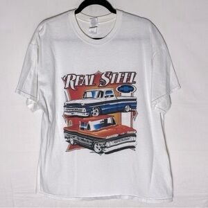 Vintage Gildan “Real Steel” Chevy Trucks Classic Car Graphic Tee T-Shirt XL